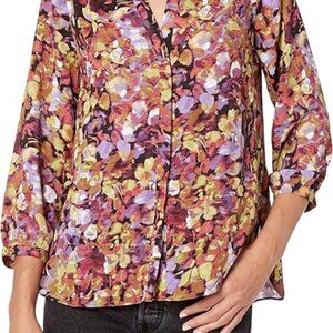 NYDJ Pintuck Blouse In Harpeth Hills 1X NWT